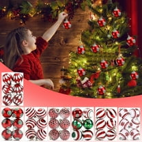 Christmas Ball Ornaments 6 Pcs - 2 inch Large Shatterproof Christmas Balls, Matte Decorations Indoor, Premium Holiday Party Hanging Ornaments for Xmas Tree, Wreath, Vines, Multicolor