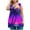 Purple, variant on Womens Tops Plus Size Sleeveless Round Neck Hawaiian Printing Oversized T-shirt Loose Blouse Purple XXXL
