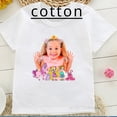 thumbnail image 2 of Camiseta de algodón para niñas 2024, bonita camiseta con estampado de Diana y Roma para niños, ropa de moda de verano para niños, camisetas de manga corta para bebés, 2 of 5
