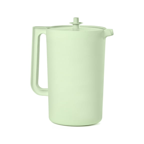 Tupperware Heritage 1 Gallon Plastic Pitcher with Lid, Mint Green