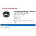 thumbnail image 2 of Front Drive Shaft Flex Joint - Compatible with 2004 Volkswagen R32, 2 of 2