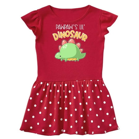 

Inktastic Pawpaw s Lil Dinosaur with Cute Stegosaurus Gift Baby Girl Dress