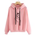 thumbnail image 2 of Vedolay Women Sports Active Sweatshirt Fashion Loose Soft Long Sleeve Pullover Tops Women Shirts Clothes for Women Pink,S, 2 of 3