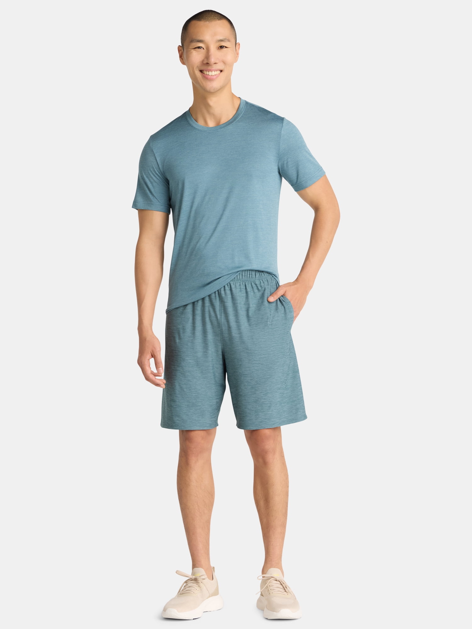 Athletic Works Men's & Big Men’s Jersey Knit Shorts, 9" Inseam, Sizes XS-5XL