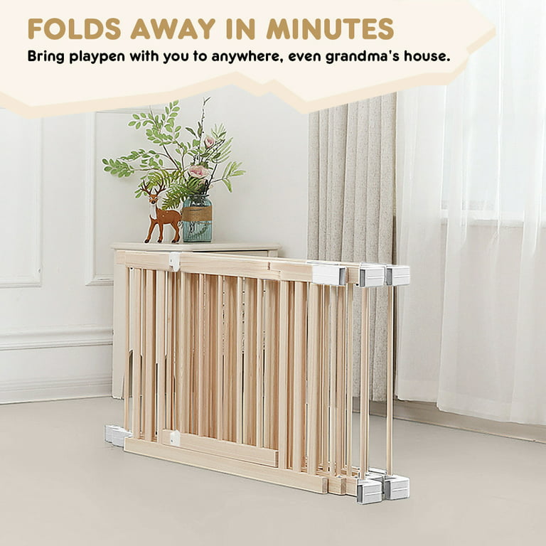 HARPPA Baby Gate Playpen Baby Fence For Babies And Toddlers, Foldable  Wooden Play Gate, DIY Playpen Foldable Wooden Playpen, Adjustable Baby Play  Yard, Foldable Baby Fence, Toddler Playpen, Adjustable Play Yard, Baby
