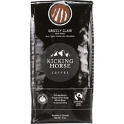 Kicking Horse Coffee Grizzly Claw Dark Whole Bean Coffee, 10 oz, 6 pack