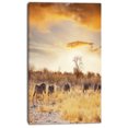 thumbnail image 2 of Zèbres Africains Marchant en Rangée - Impression sur Toile Paysage Africain, 2 of 3