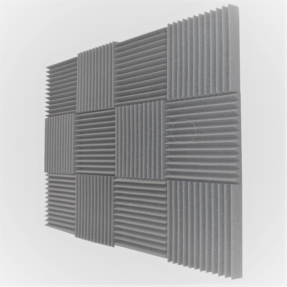 12 Acoustic Foam Tiles Wall Record Studio Sound Proof 12"x 12"x 1" Fire