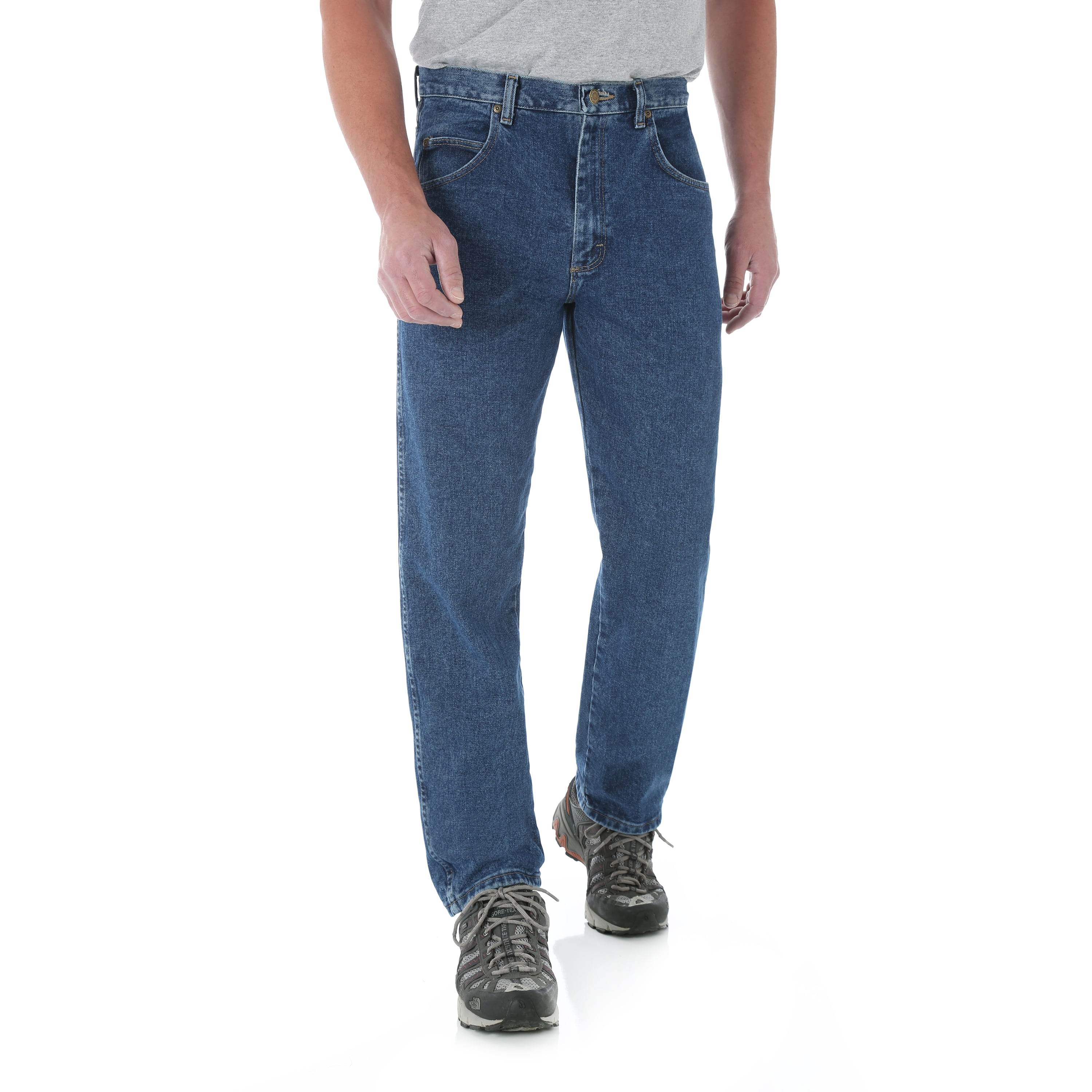 Wrangler Mens Big Rugged Wear Relaxed Straight-Fit Jean Jean 