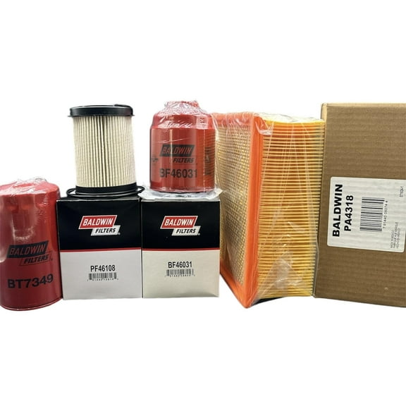 P&F Filter Kit for Dodge Ram 6.7L Diesel Cummins Fuel, Oil, Air Filters for 2013-2018 Models 2500/3500/4500/5500