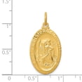 thumbnail image 3 of FB Jewels 24k Gold-plated Sterling Silver Saint Christopher Medal, 3 of 4