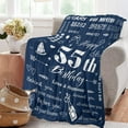 thumbnail image 2 of LHSHID 55th Birthday Gifts for Men Men 55th Birthday Decorations 55 Years Old Happy Birthday Blanket Birthday Gifts Ideas for Dad Husband Grandpa Soft Blanket 60"x80", 2 of 7