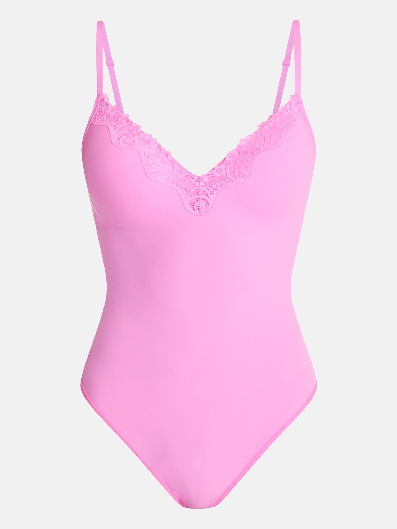 No Boundaries Fit Stretch Lace Wireless Bodysuit, Women's XS-XXXL