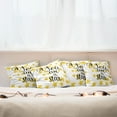 thumbnail image 7 of Ambesonne Saying Throw Pillow Cover 4 Pack, Star Phrase, 18", Earth Yellow Black, 7 of 7