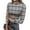 #_001Gray, variant on ASDFVBKG Women's Mock Turtleneck Long Sleeve T-Shirts Comfy Base Layer Shirts Checkered Striped Print Tunic Fashion Top Casual Slim Fit Vacation Outfits Clothes Black S