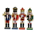 thumbnail image 3 of Tnarru 4 Pieces Nutcracker Statue Nutcracker Figurine Nutcracker Sculpture Nutcracker Ornament for Tabletop Festival Home Decoration, 3 of 8