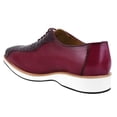 thumbnail image 4 of LIBERTYZENO Mens Finest Leather Crocodile Texture Casual Oxford Dress Shoes, Burgundy, 10, 4 of 8