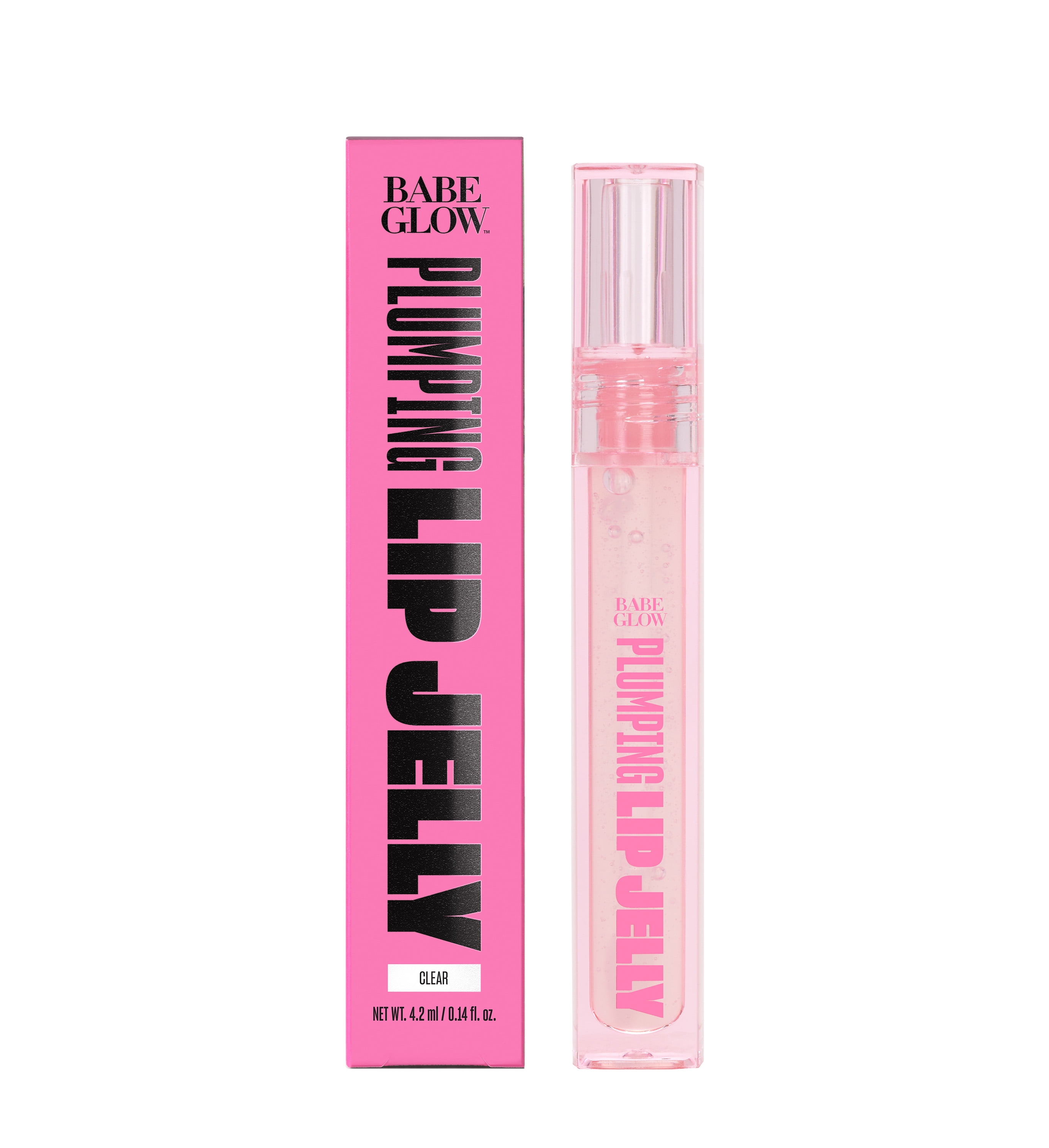 Babe Original Babe Glow Plumping Lip Jelly Lip Gloss with Hyaluronic Acid and Vitamin E, Clear