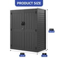 thumbnail image 6 of Uforic Outdoor Storage Shed, 59 Cu Ft Tool Shed Ideal for Garden, Garage & Patio, Lockable Door, Dark Gray, 6 of 9