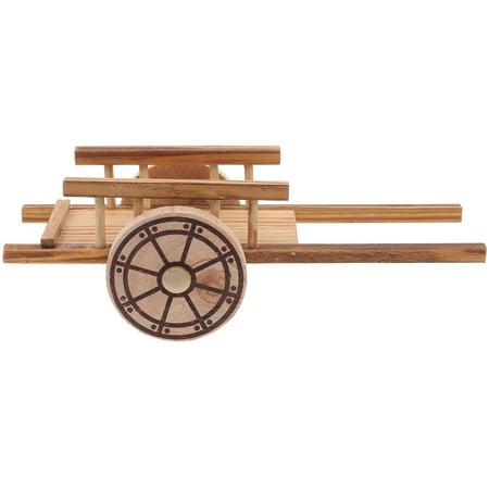 

Simulation Cart Toy Wooden Cart Model Miniature Farm Cart Toy Small Garden Cart Model