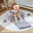 thumbnail image 2 of ILPEOD Toddler Chair Comfy, Game Kids Couch, 2-in-1 Soft Toddler Couch Fold Out, Convertible Sofa to Lounger C104, 2 of 3