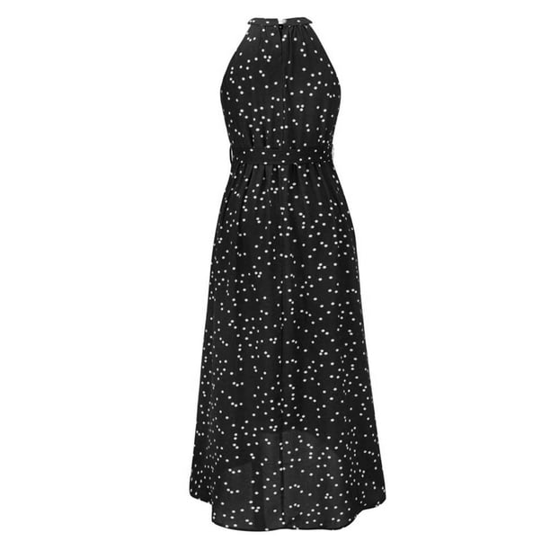 Maxi Vestido Con Cinturón, Una Línea De Vestido Largo De Tela Suave Sin Mangas Con Cuello Halter Para Mujer Para Fiesta ANGGREK Otros