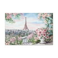 thumbnail image 3 of Paris Roses Pink Eiffel Tower France Canvas Artwork Breathtaking French City for Home Decor Ready to Hang, 3 of 18