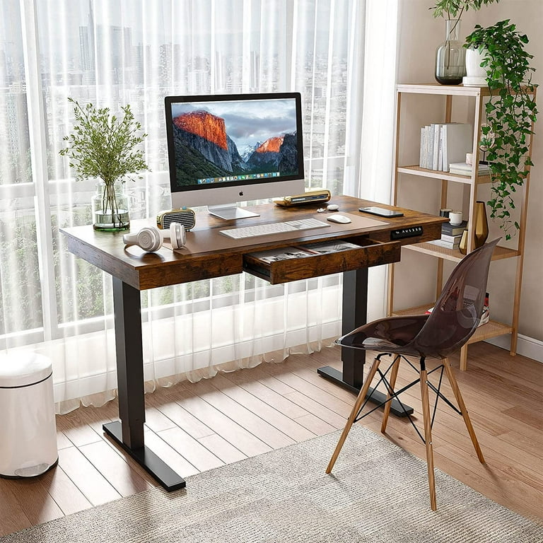 Sfugno Electric Standing Desk with Stoarge, Height Sfugno Electric Standing Desk with Stoarge, Height