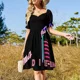 thumbnail image 4 of Vestido de manga corta DIE IN de Mel, vestido de dama de honor para mujer, vestidos de noche de lujo, 4 of 7