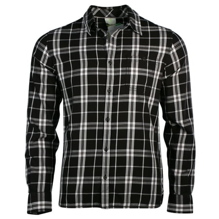 Adidas Men's Neo Check Plaid Button Down Shirt-Black/White - Walmart.com