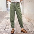 thumbnail image 4 of Women's High Waisted Straight Leg Baggy Jeans Trendy Cargo Denim Pants, 4 of 8