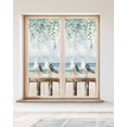thumbnail image 2 of Window Privacy Film Coastal Seagull Stained Glass Window Film Decorative Sun Block Window Cover Spring Summer Eucalyptus Leaves Beach Window Clings Static Adhesive Sticker for Bathroom 23.6"x59", 2 of 7