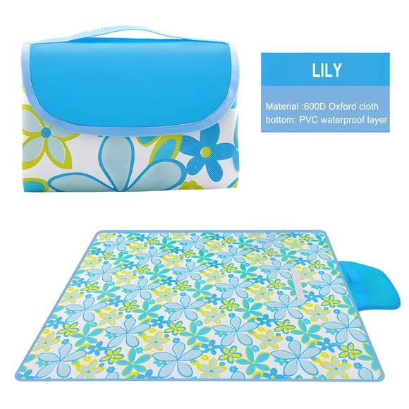 Fiudx Manta para Acampar Al Aire Libre, Impermeable, Antiarena, Gran Tamaño para Picnic, Fácil de Limpiar, Portátil, Ideal para Playa, Jardín y Familia (150 X 100 Cm).