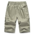 thumbnail image 2 of IROINNID Men's Casual Elastic Waist Outdoors Breathable Cargo Shorts With Pocket, 2 of 5