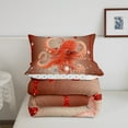 thumbnail image 5 of Octopus Comforter Set Red Sequin Fluid Art Twin Bedding Sets,Crystal Diamond Bed Set Nautical Sea Animal Quilt Set,Coastal Creature Reptile Ocean Decor, 5 of 7