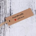 thumbnail image 4 of Kraft Paper Tags Handmade with Love Garment Tags Wedding Party Decoration Heart Gift Paper Tags Packing Label Cards(50pcs Kraft Card,10 Meters Rope), 4 of 5