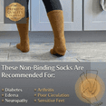 thumbnail image 5 of Comfello Diabetic Socks Crew for Men & Women – 6 Pairs of Non-Binding Moisture-Wicking Neuropathy Socks, 5 of 10