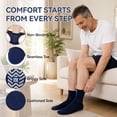 thumbnail image 2 of UNEEI Diabetic Grip Socks for Men Women, 4 Pairs Bamboo Viscose Wide Non Slip Socks, Non Binding Seamless Socks for Swollen Feet, Size 11-13, 2 of 7
