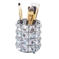 thumbnail image 1 of LUGUNU Organizador de brochas de maquillaje con cristales dorados personalizados, cepillos de peine dorados, caja de almacenamiento para lápices (cristal), 1 of 5