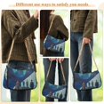 thumbnail image 4 of FORMRS Womens Shoulder Bag with Chain Strap Clutch Purse Cute Tote Handbag, Blue Planet, 4 of 7