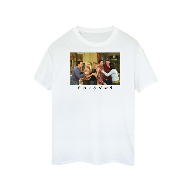 Amis Femmes Groupe Photo Appartement Coton Petit Ami T-Shirt