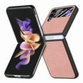 thumbnail image 1 of Compatible with Samsung Galaxy Z Flip 4 Case, Luxury Hinge Protection + Steel Screen Cover Drop-Resistance Ultra Slim Bumper Frame Folding Case for Samsung Galaxy Z Flip 4 5G, Pink, 1 of 8