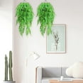 2Pcs Artificial Boston Fern Plants,Artificial Fake Plant Wall Hanging