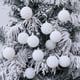 thumbnail image 1 of Adornos Navideños de Bolas Nevadas de 15 Cm | Paquete de 12 Adornos de Terciopelo Afelpado Multicolor con Ganchos | para Árbol, Ventana y Decoración Navideña Del Hogar, 1 of 6