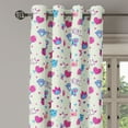 thumbnail image 2 of Ambesonne Feminine Grommet Curtain, Bowtie Ladybird Cat Fun, 50" x 72", Fuchsia and Blue, 2 of 6