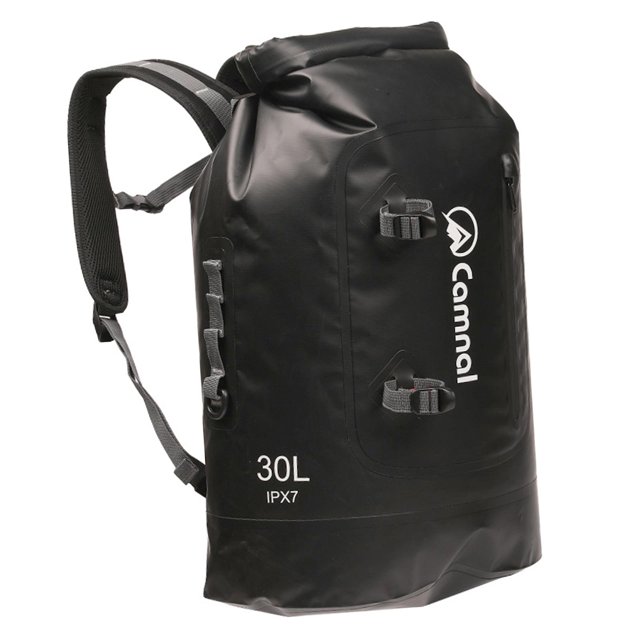 Bolsa seca flotante Mochila Bolso de pesca Saco seco Mochila seca impermeable para Negro 30L kusrkot Estuche a prueba de agua