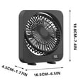 thumbnail image 2 of Dongrere Compact Table Fan Desk Fan Rechargeable Battery for Home, Office and Travel Use, 2 of 9