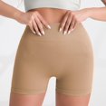 thumbnail image 4 of OSOLU Tight High Waist Push Up Quick Drying Breathable Yoga Pants Women's Running Sports Fitness Shorts Stretchy Running Joggers Sports Soft Tummy Control Workout Athletic Gym Bottoms Khaki XL, 4 of 5