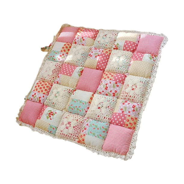 Cojín de silla con encaje cómodo, 40 cm x 40 cm, lavable, universal, cuadrado, para asiento Estilo A