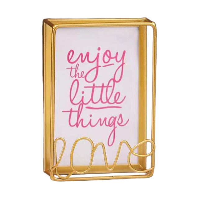 Tnarru Iron Picture Frame Self Standing Frame Simple Easy to Use Modern Sturdy Picture Display Stand Photo Frame for Party Tabletop 15cmx10cm